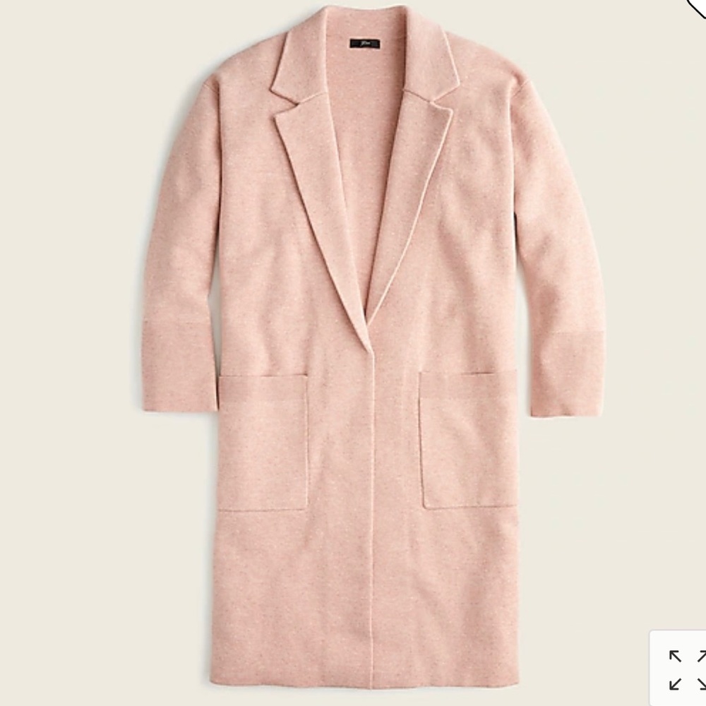 J.Crew Ella open-front long sweater-blazer